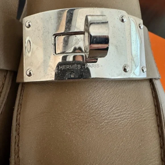 Hermes “Hot” Loafers with Silver Buckle - Picture 3 of 9